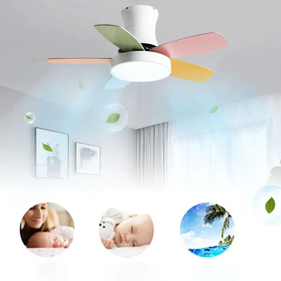 Mehrfarbige Schlafzimmer Deckenventilator mit Licht