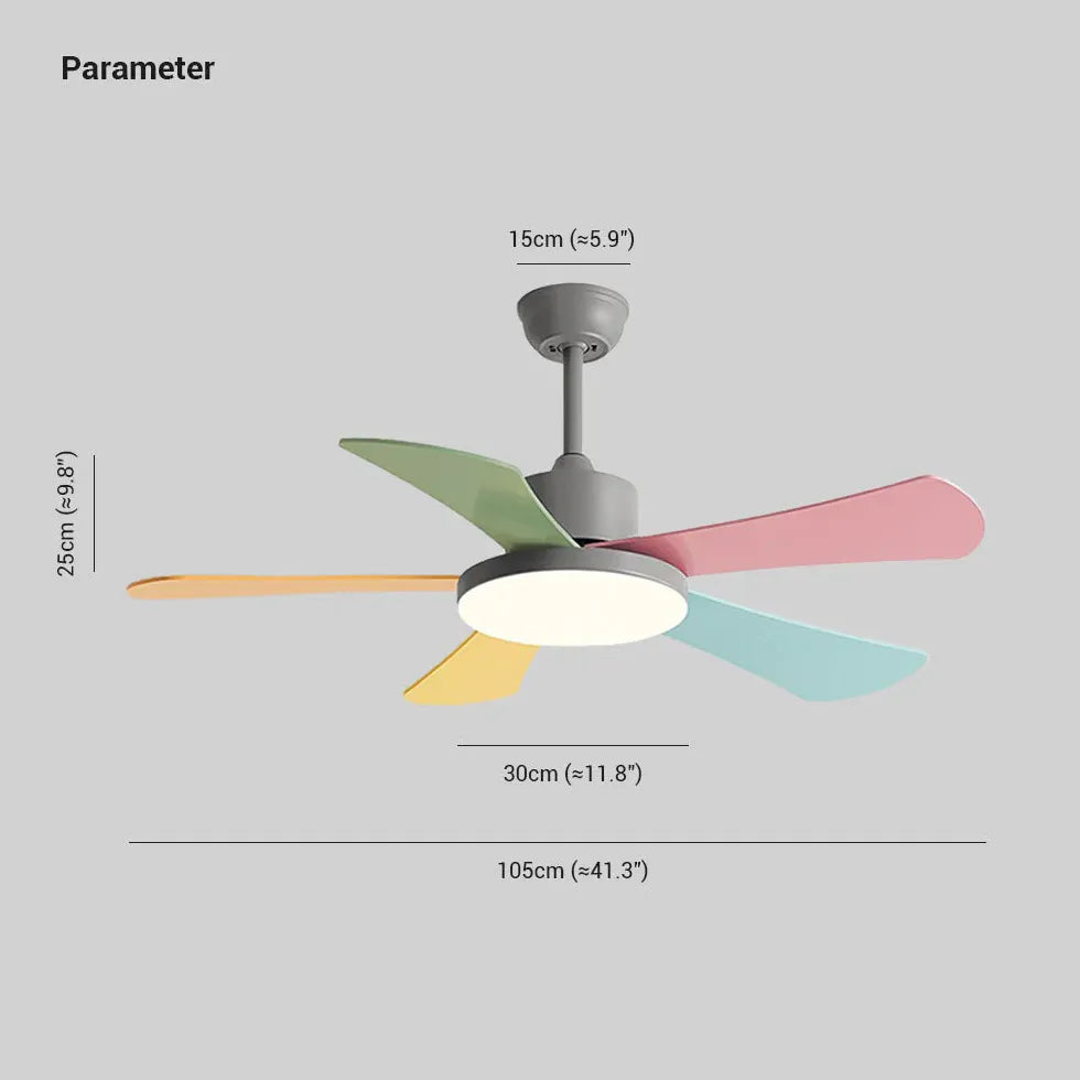 Farbige Lüfterblätter Deckenventilator mit Licht