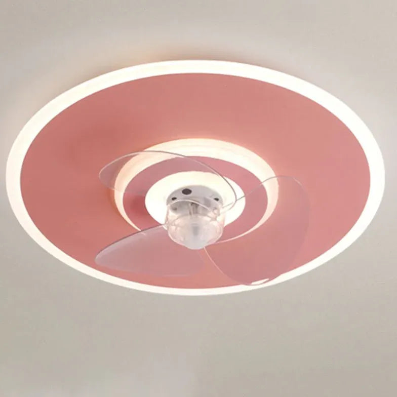 Round Noodle Modern Ceiling Fan with Light