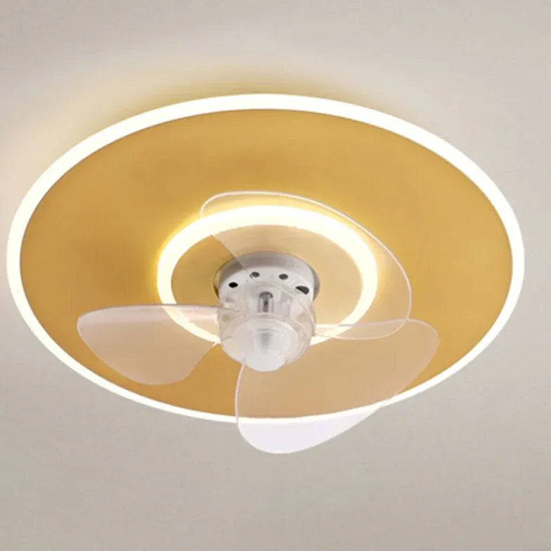 Round Noodle Modern Ceiling Fan with Light