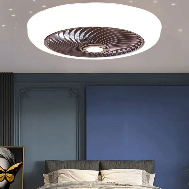 Unsichtbarer Spiralschlafzimmer Deckenventilator mit Licht