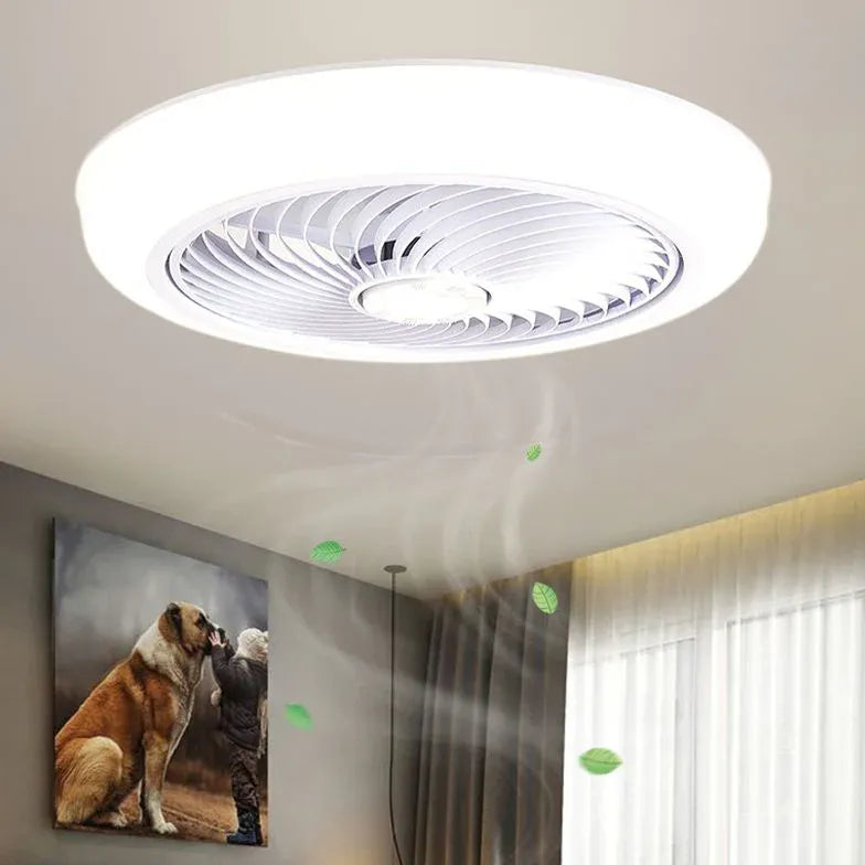 Unsichtbarer Spiralschlafzimmer Deckenventilator mit Licht