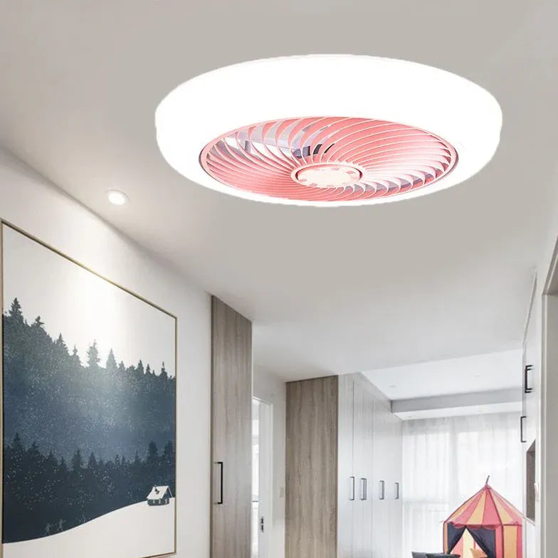 Unsichtbarer Spiralschlafzimmer Deckenventilator mit Licht