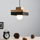 Geometric Wood Kitchen Pendant Light