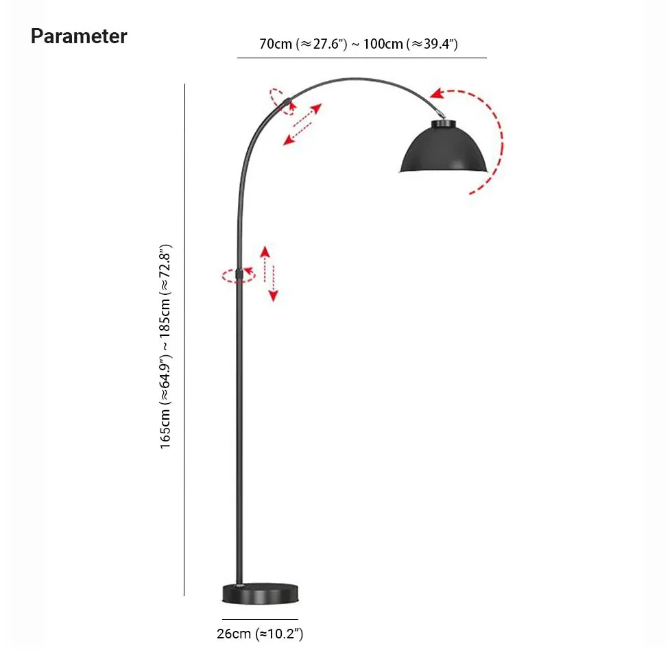 Bogen halb-tom-minimalistischer Plug-in-Stehlampe