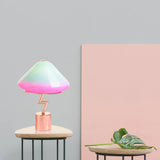 Blue-Pink Gradient Streamlined Vibrant Table Lamp