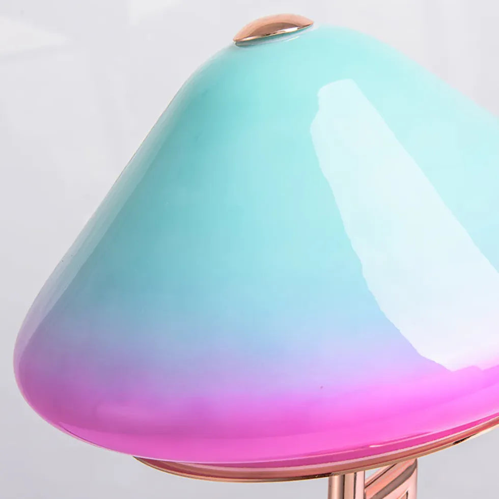 Blue-Pink Gradient Streamlined Vibrant Table Lamp