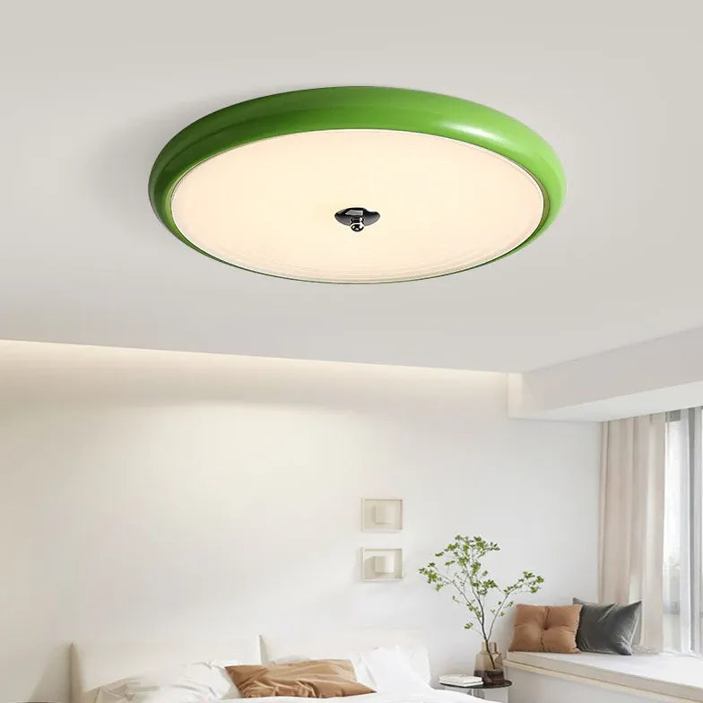 Green Round Cake Led Flush Ceiling Lights