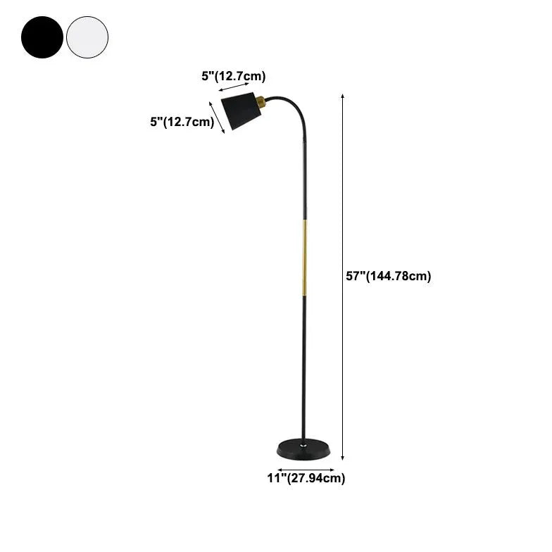 Black Curved Arm Modern Floor Lamp