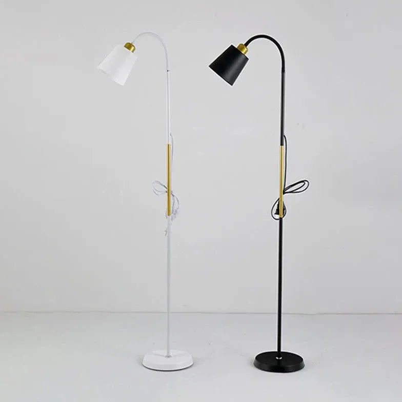 Black Curved Arm Modern Floor Lamp