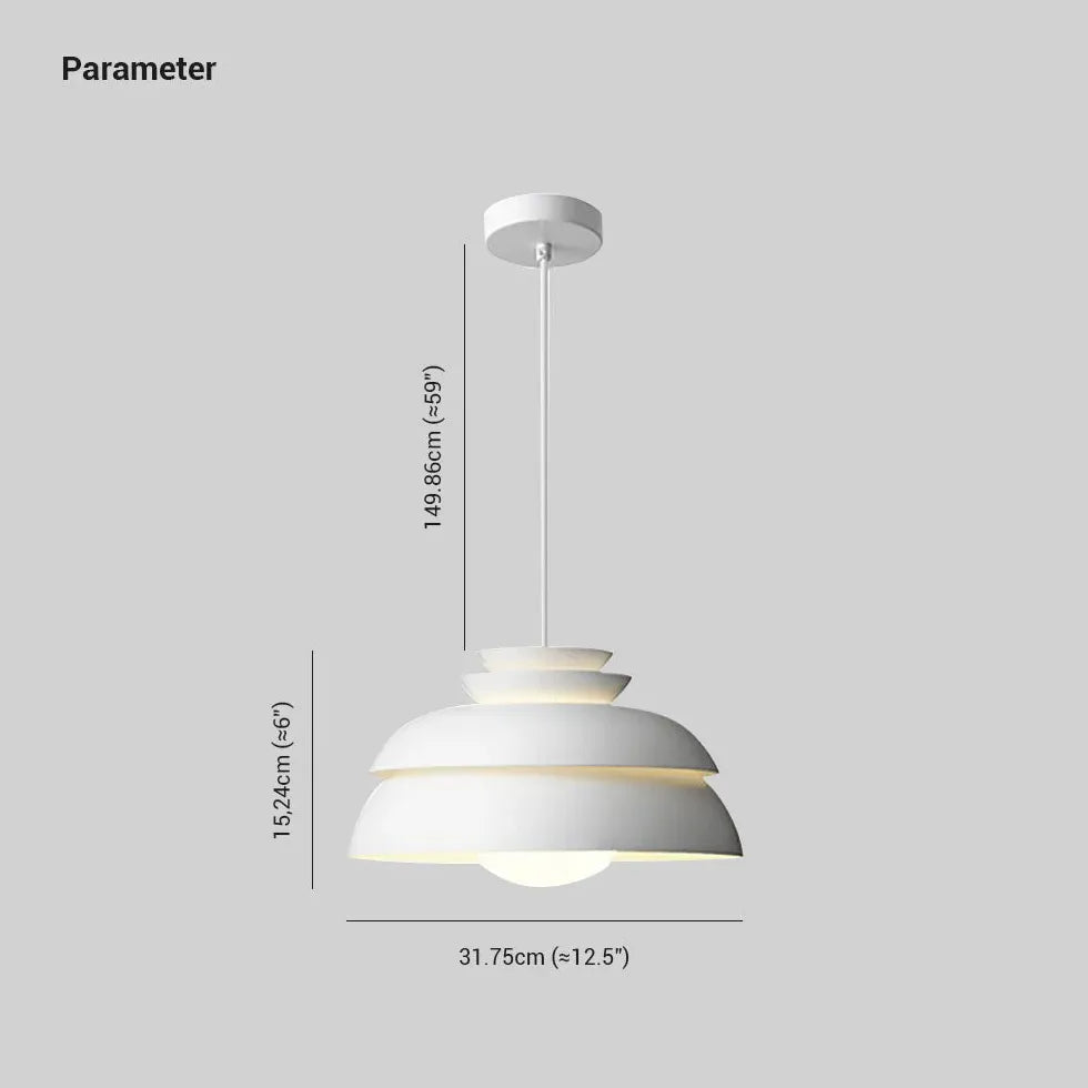 Pendelleuchte rund weiß im nordischen minimalistischen Stil