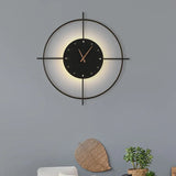 Golden Wall Clock Warm White Wall Lamp