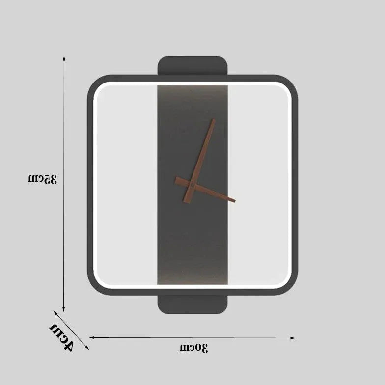 Runde Wandleuchte mit modernem und minimalistischem Uhrendesign