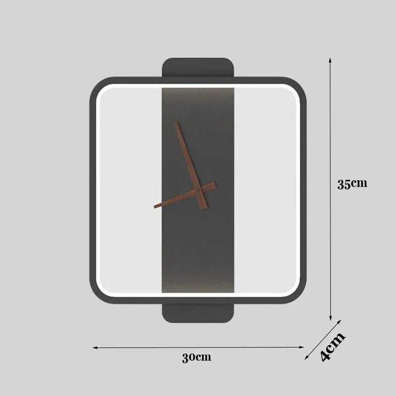 Runde Wandleuchte mit modernem und minimalistischem Uhrendesign