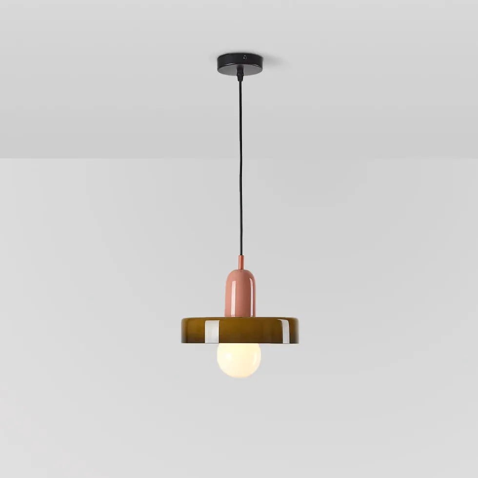 Gelbe Pendelleuchte im skandinavischen minimalistischen Glasdesign - Clowas.de