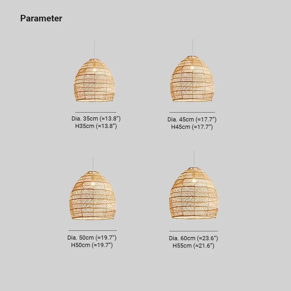 Weben des Esszimmers Rattan Anhänger Licht