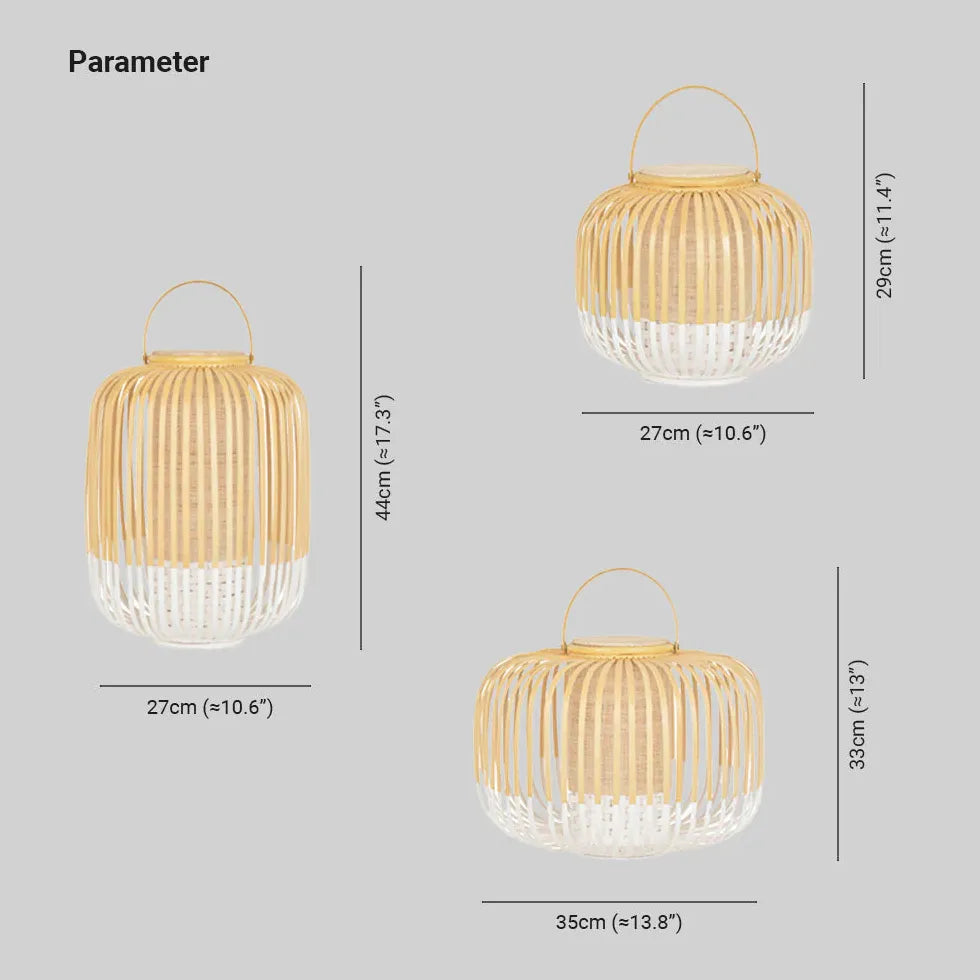 Stehlampe Rattan Bambus schlichte elegante Wohnraumbeleuchtung