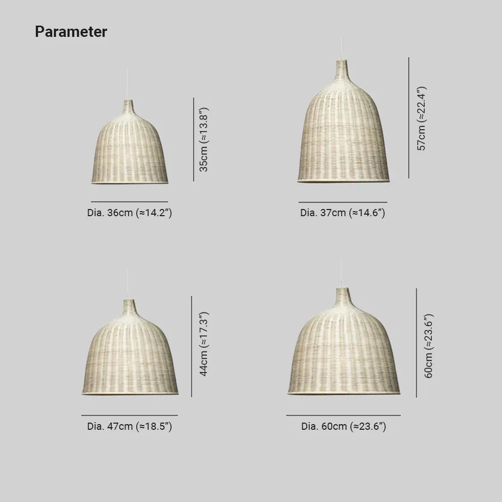 Landhaus Pendelleuchten moderne minimalistische Lichtgestaltung aus Bambus