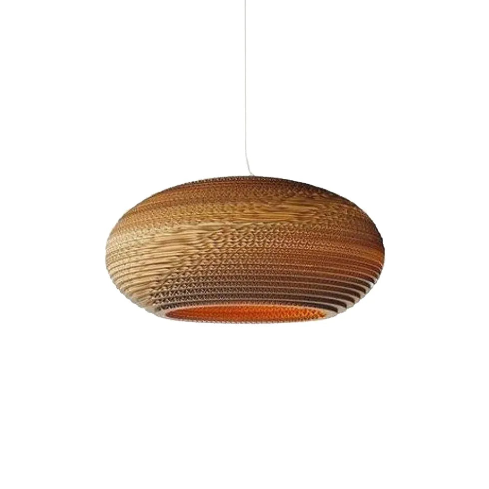 Layered Braided Design Rattan Vintage Pendant Light