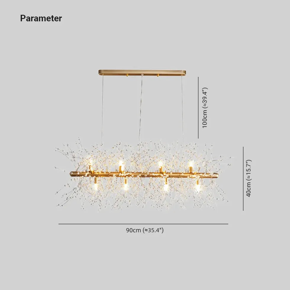 Transparenter Zweig -Esszimmer modernes Anhänger Licht