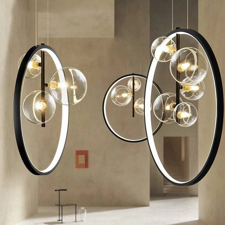 Bedside Nordic Glass Bubbles Led Modern Pendant Light