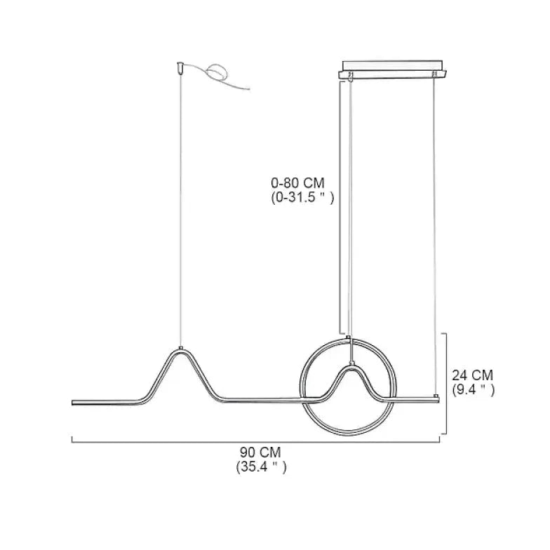 Geometrische lineare Küche moderne Anhängerleuchte