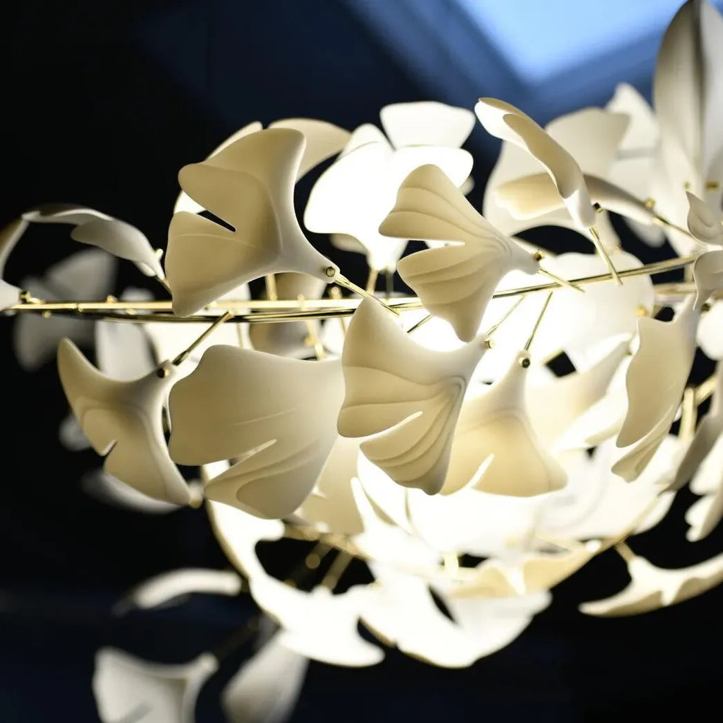 Ginkgo Leaf Shape Modern White LED Pendant Light