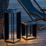 Cuboid Black Solar Outdoor Floor lamps