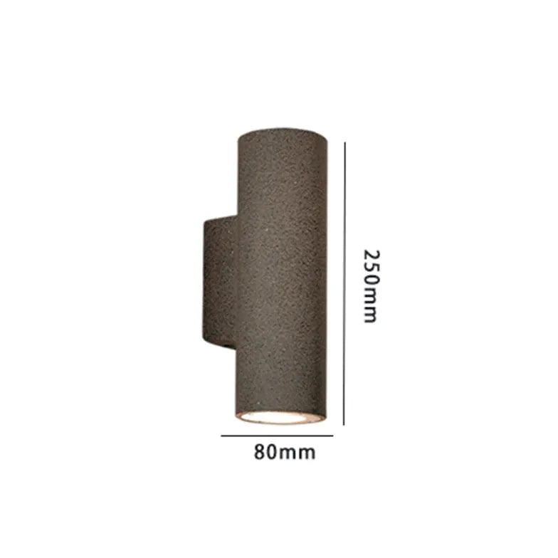 Textured Cylinder Outdoor Up and Down Wall Lights