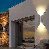 Textured Cylinder Outdoor Up and Down Wall Lights