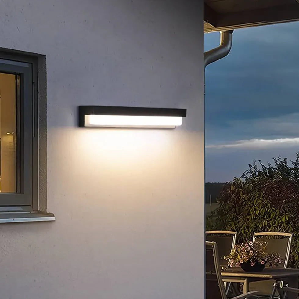 Rectangle Led Solar Outdoor Wall Lights