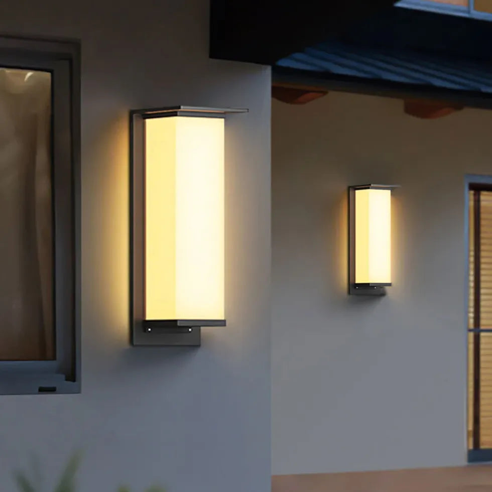 Modern Rectangular Solar Outdoor Wall Light