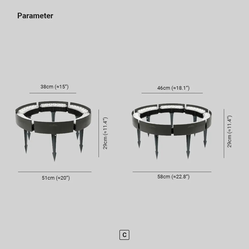 Bodenleuchten Solar Außen Outdoor Rund Wasserdicht Simplizität