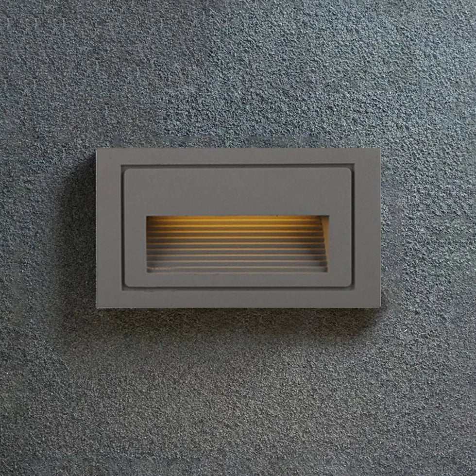 Geometric Recessed LED Step Outdoor Lights