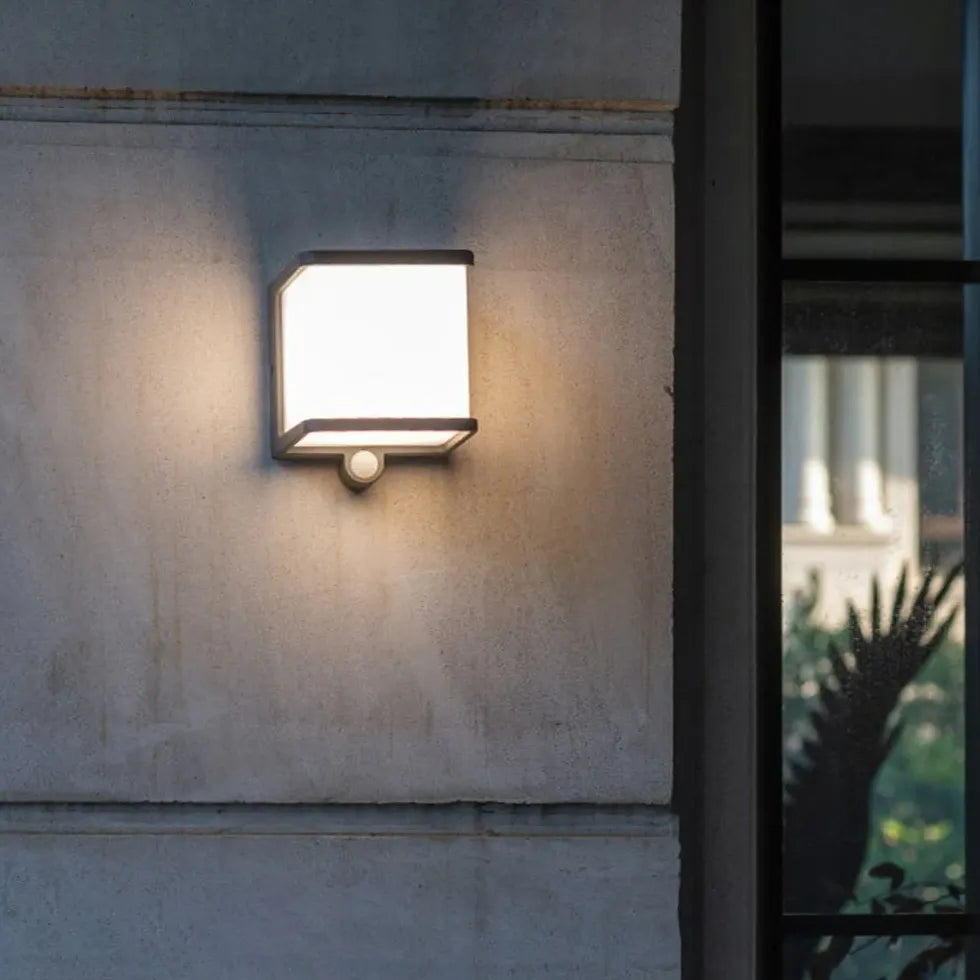 Square Motion Sensor Outdoor Wall Light