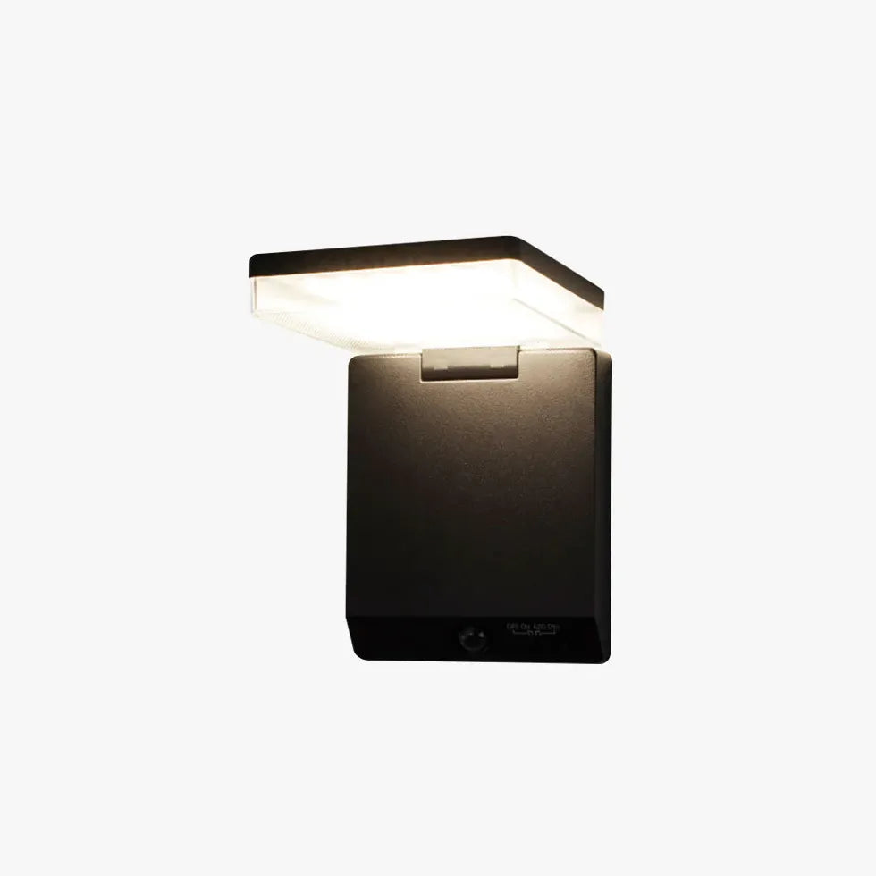 Folding Sensor Black Led Outdoor Wall Lights