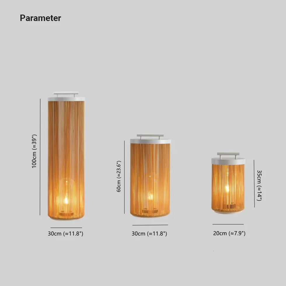 Outdoor Stehlampe Terrasse im modernen Bambusdesign - Clowas.de