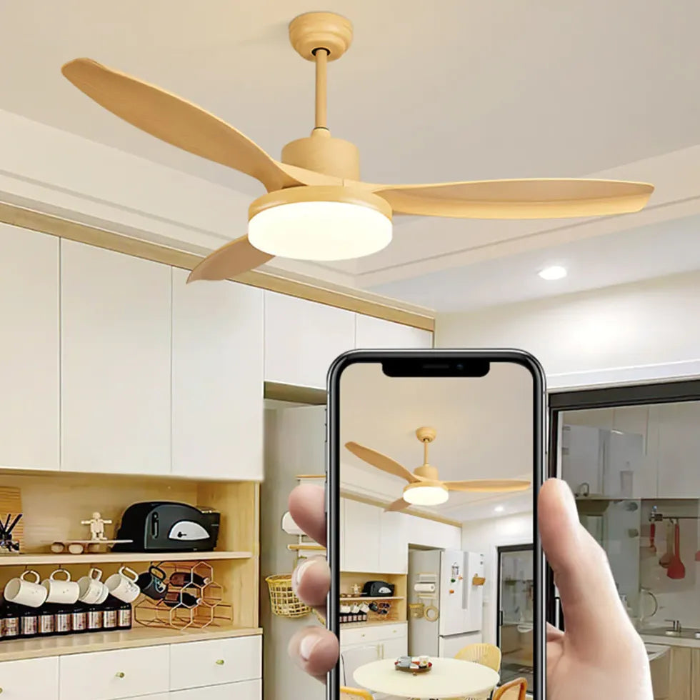 Grey LED Modern Ceiling Fan with Light