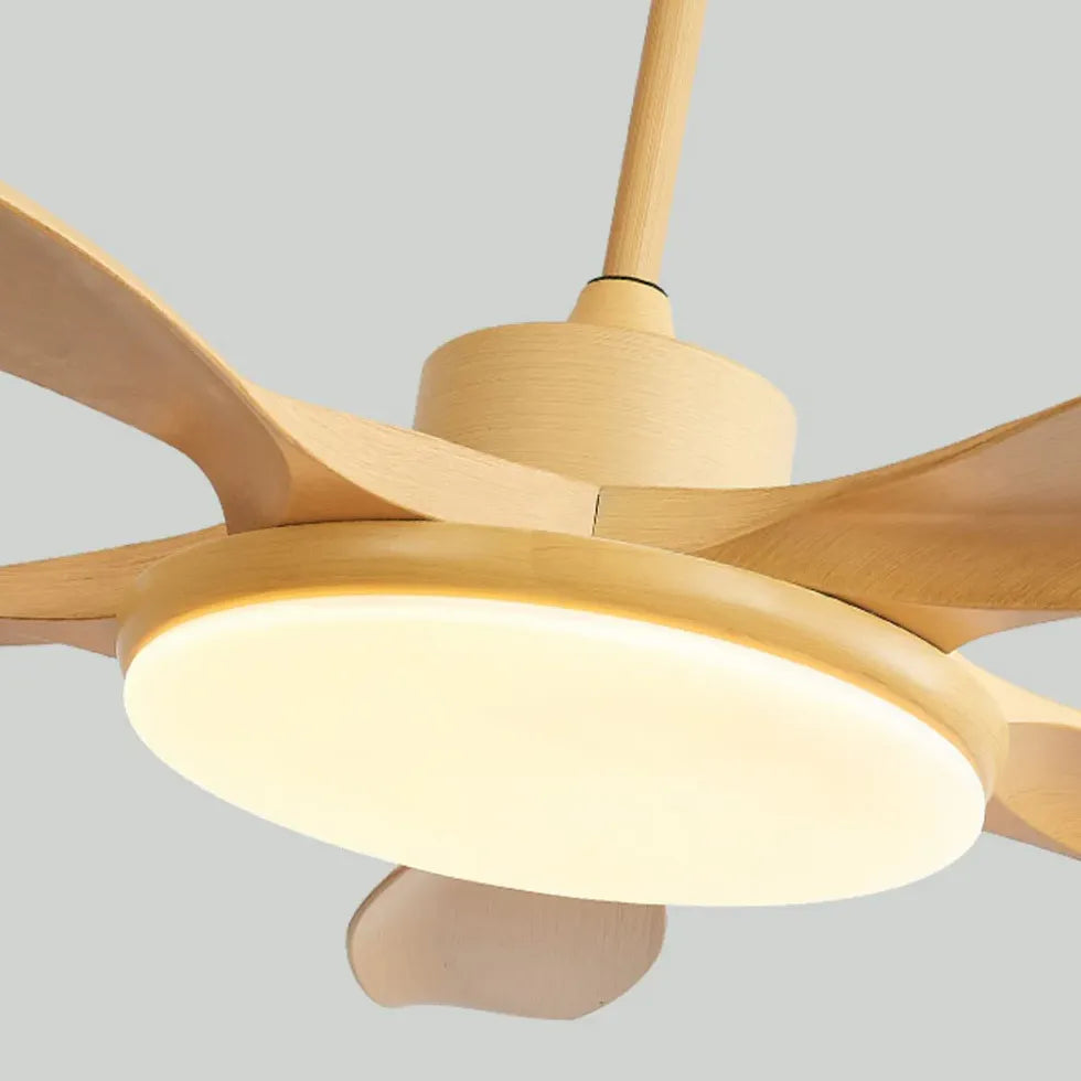 Yellow Bedroom LED Ceiling Fan with Light