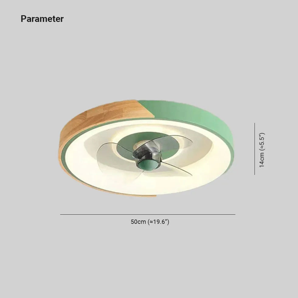 Farbblock-runde Deckenventilator mit Licht