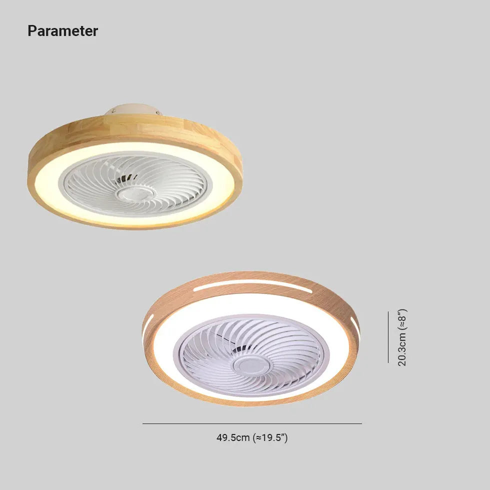 Stumme moderne Holz Deckenventilator mit Licht