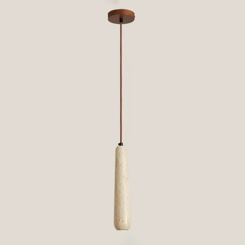 Hanging Stone Vintage Wooden Pendant Light