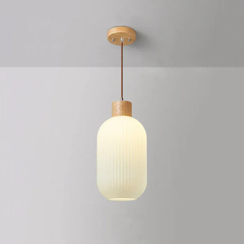 Single Head Oval Bedroom White Pendant Light