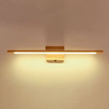 Rustic Linear Wooden Led Mirror Lights