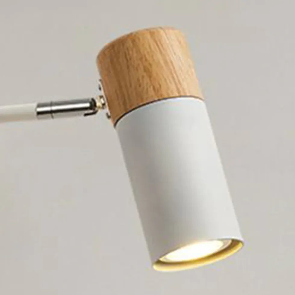 White Swing Arm Bedside Spotlights