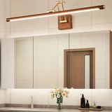 Brown Linear Adjustable Arm Mirror Lights