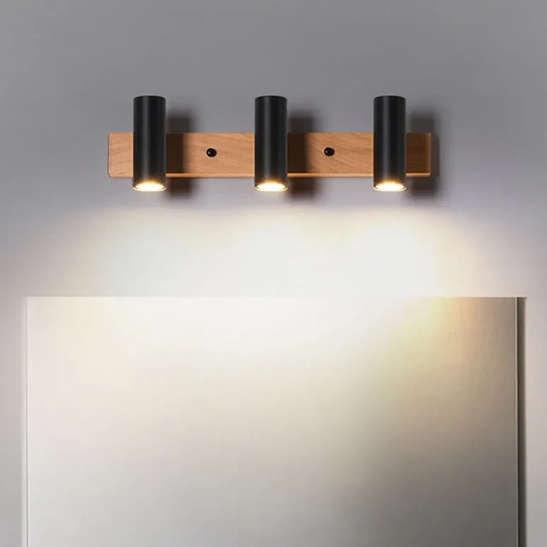 Multi Arm Wooden Bathroom Spotlights