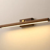 Natural Wooden Long Strip Bathroom Wall Lights