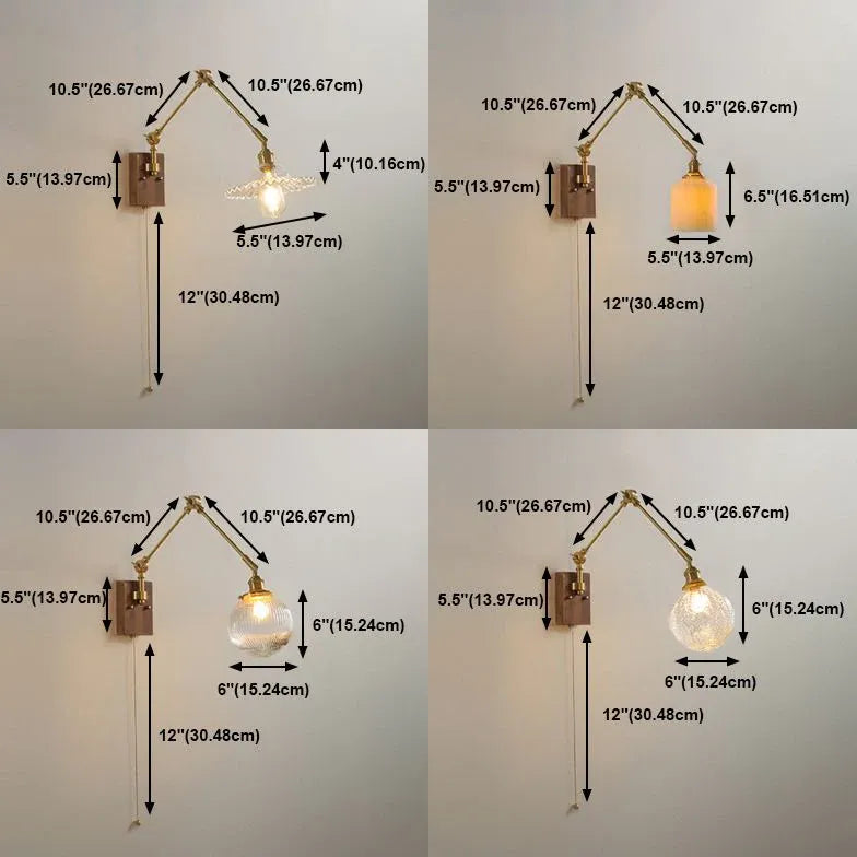 Ceramics Vintage Plug in Wall Lights