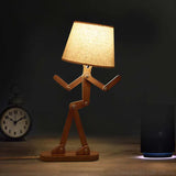 Wooden Adjustable Figurine Floor Lamp